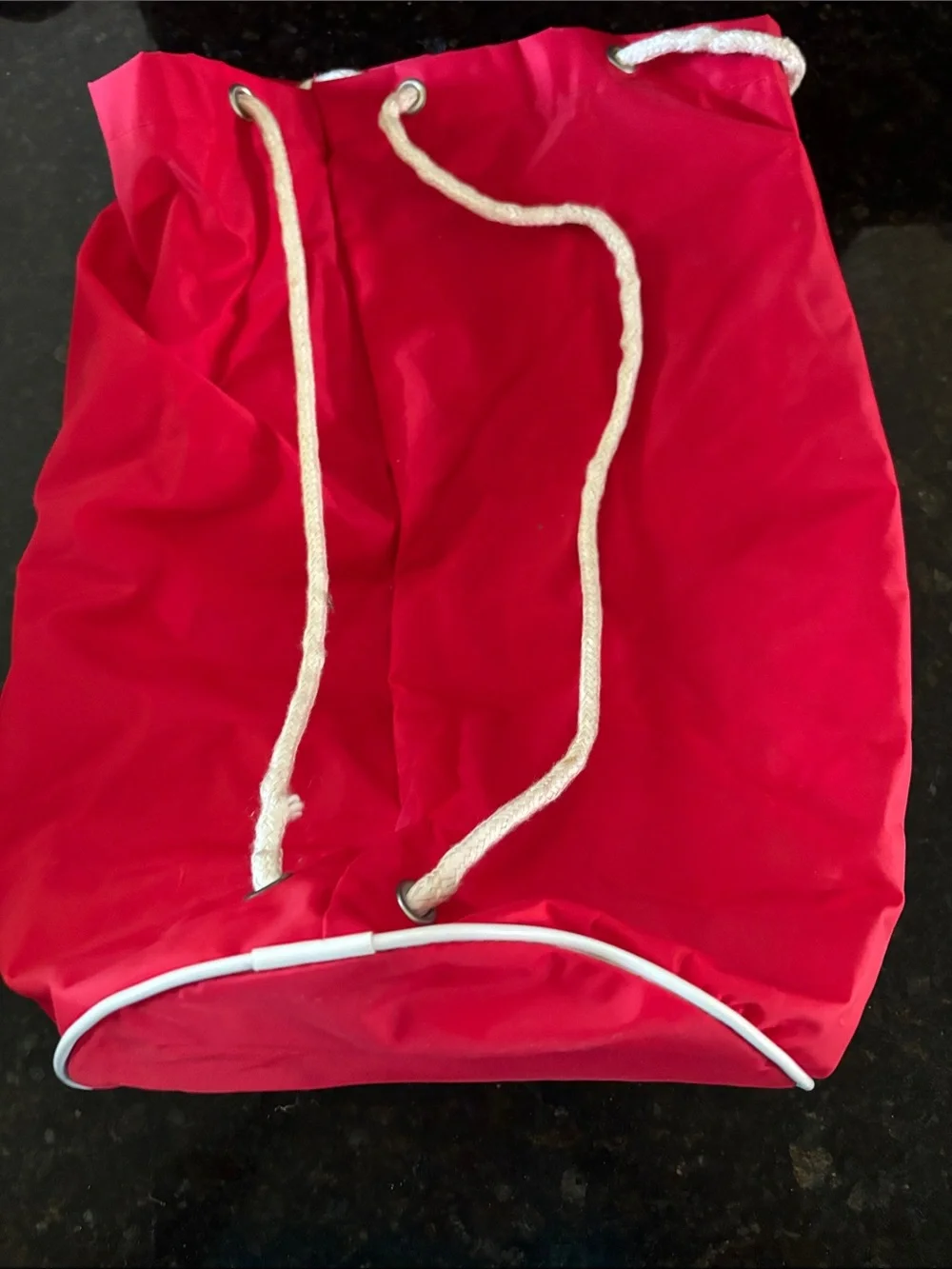 Vintage 1982 World's Fair Red Drawstring Bag
